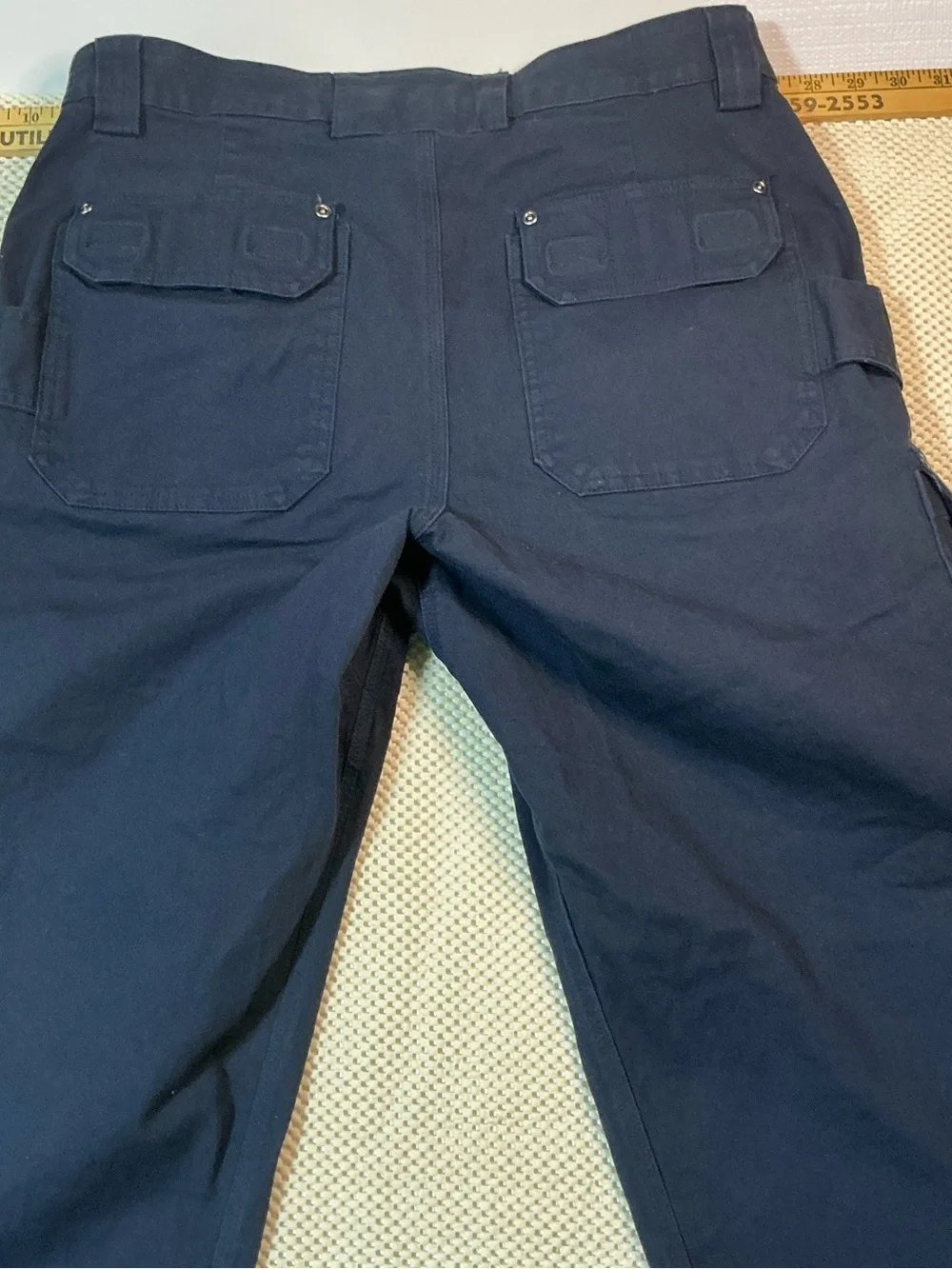Duluth Trading Flex Fire Hose Cargo Work Pants Navy Blue Men’s 32x30 Relaxed